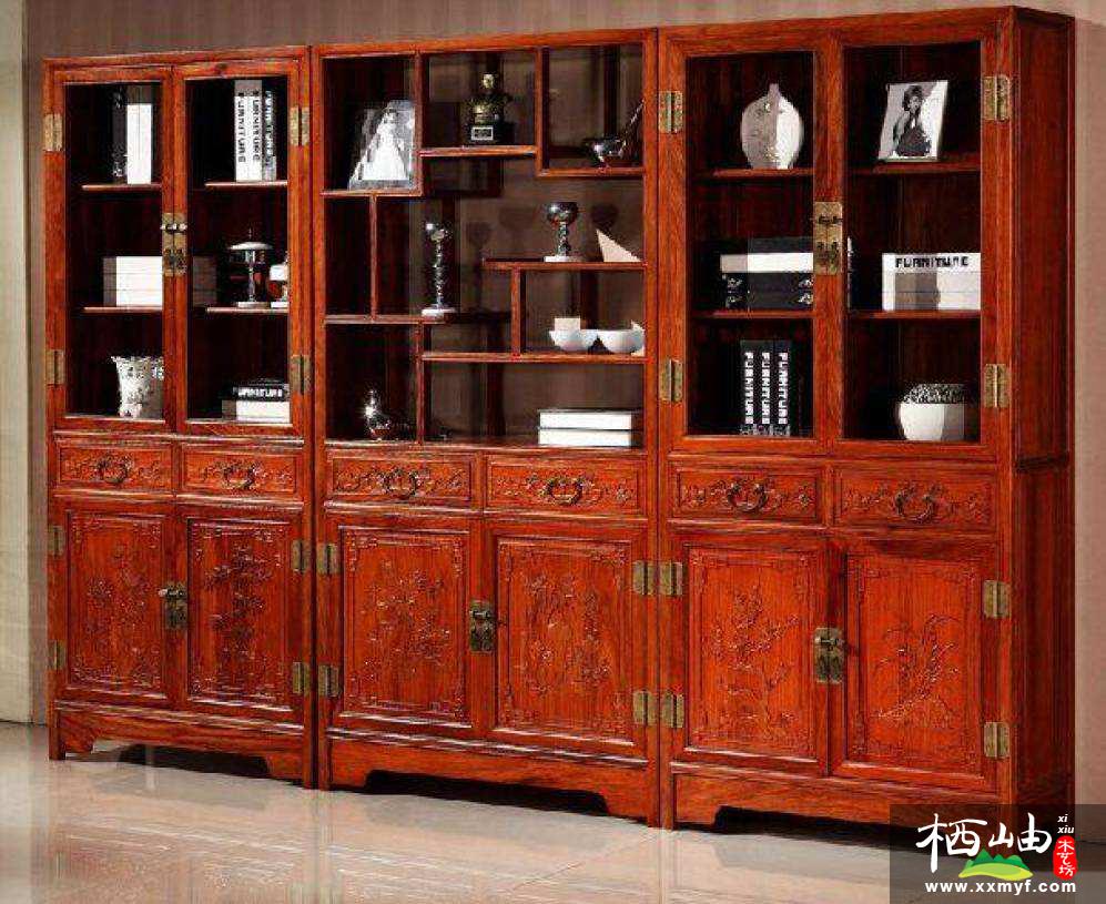 中式红木书柜