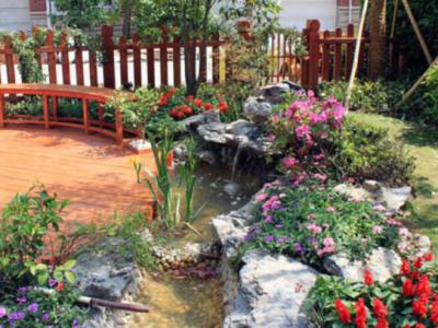 别墅庭院花园设计花池如何配置