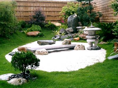 日式别墅庭院设计必备元素碎石、残木、青苔