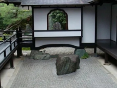 日式花园里硬景的设计